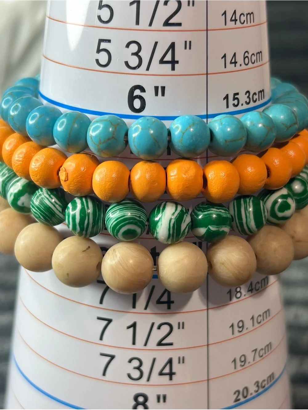 4-Piece Colorful Beaded Stretch Bracelet Set